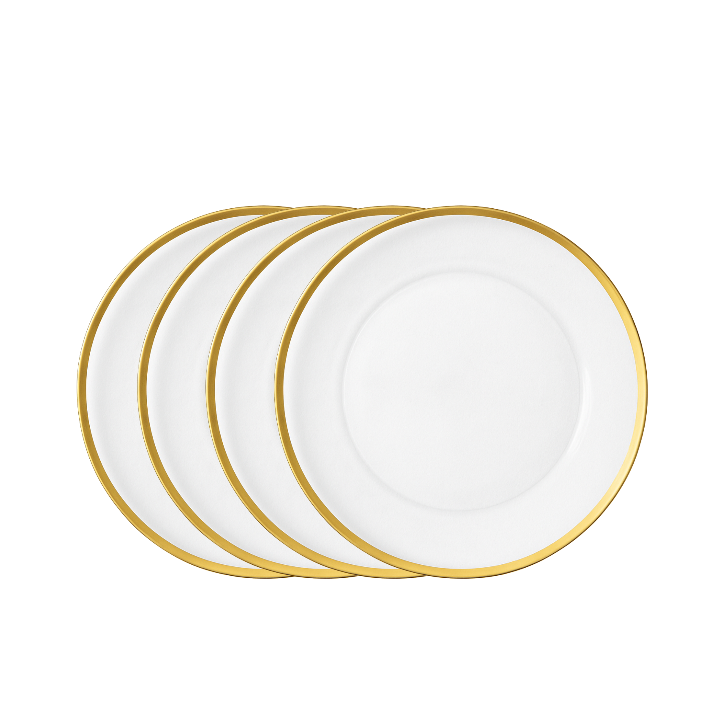 Gold Rim Chargers- 4 Count - The Closeout Connection