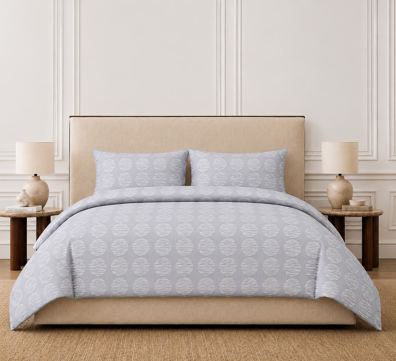 Luxe Stripe Dots Bedding Set - 6 Piece