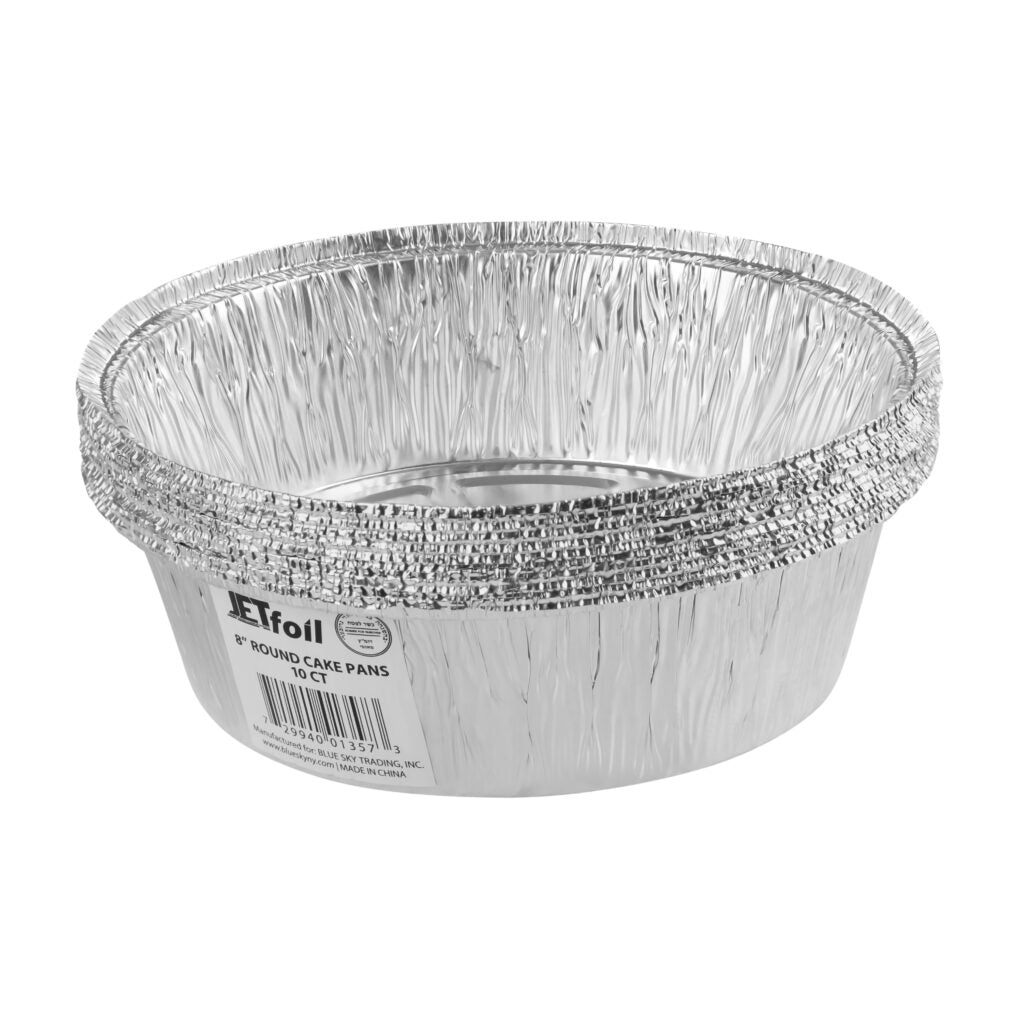 Round 8″ Deep Aluminum Pan - 10 Count