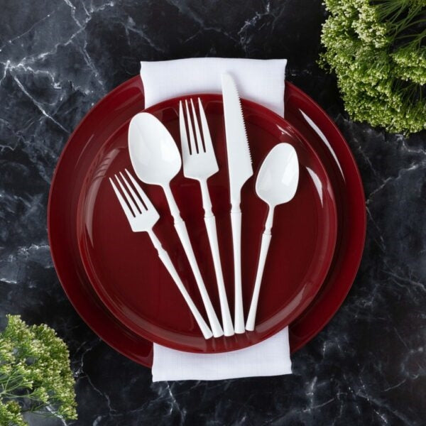Infinity Flatware White Combo - 40 count - The Closeout Connection