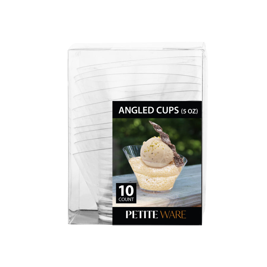MiniWare Angled Cups 5 oz - 10 Count