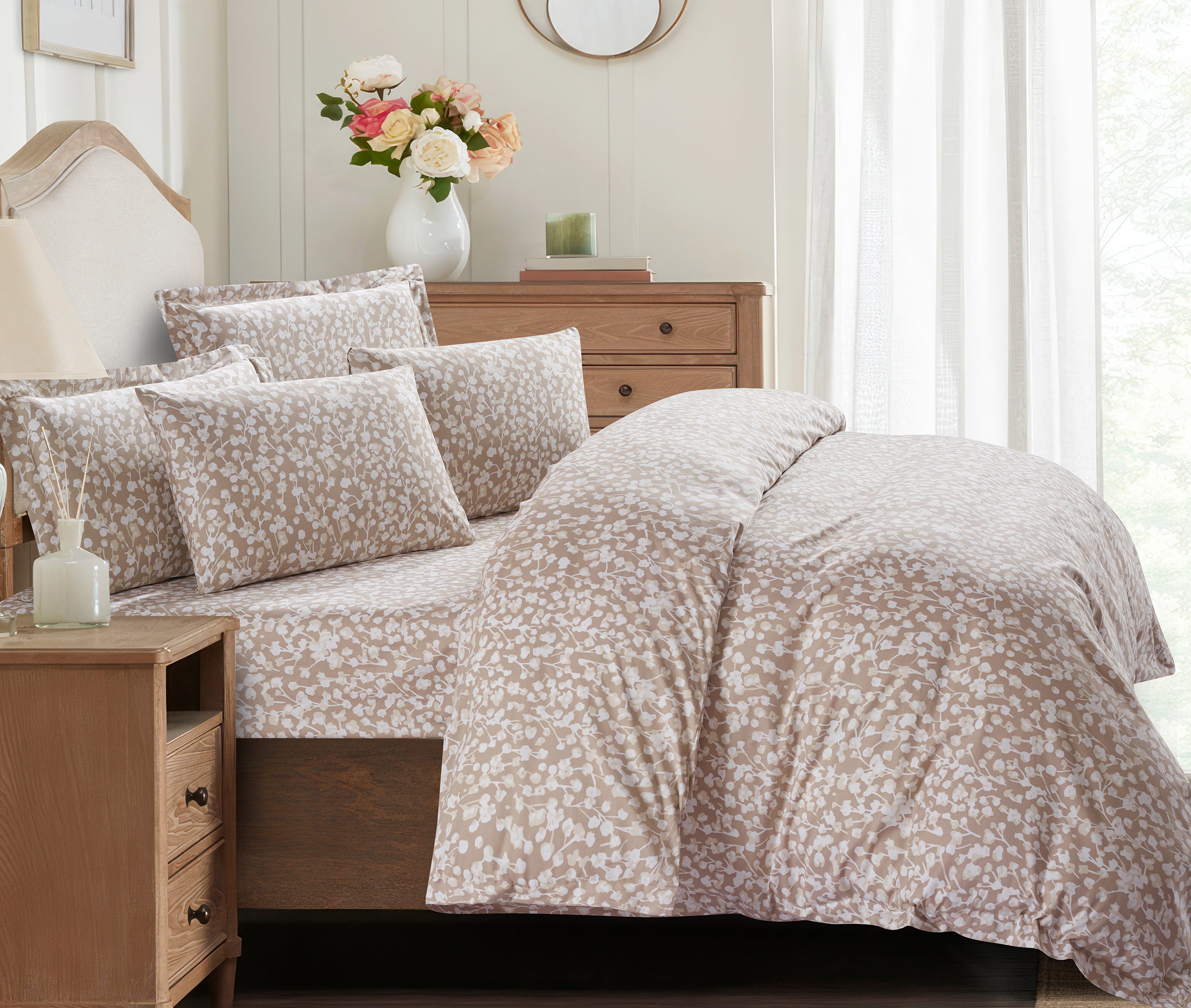 Charleston Beige Bedding Set - The Closeout Connection