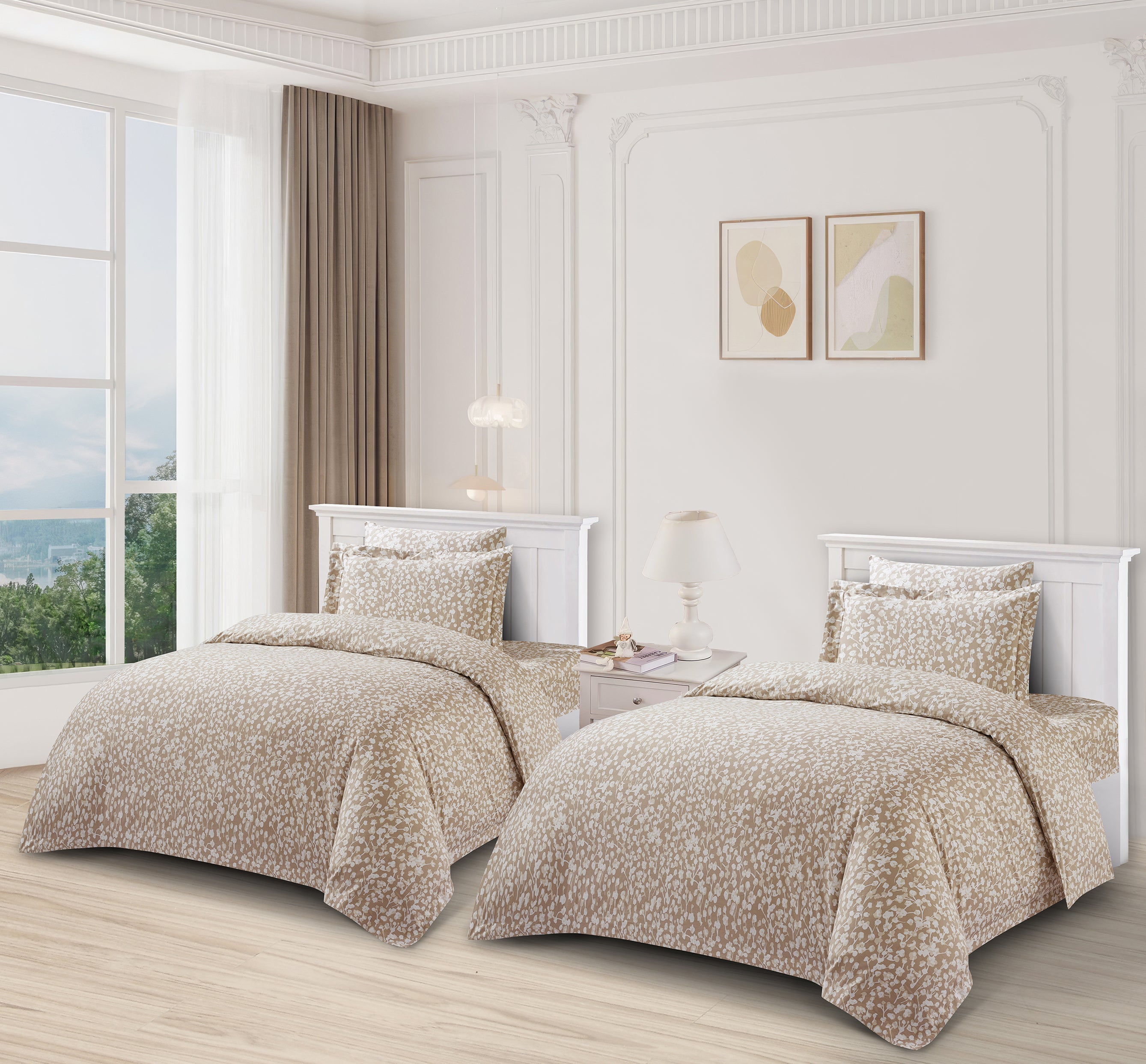 Charleston Beige Bedding Set - The Closeout Connection