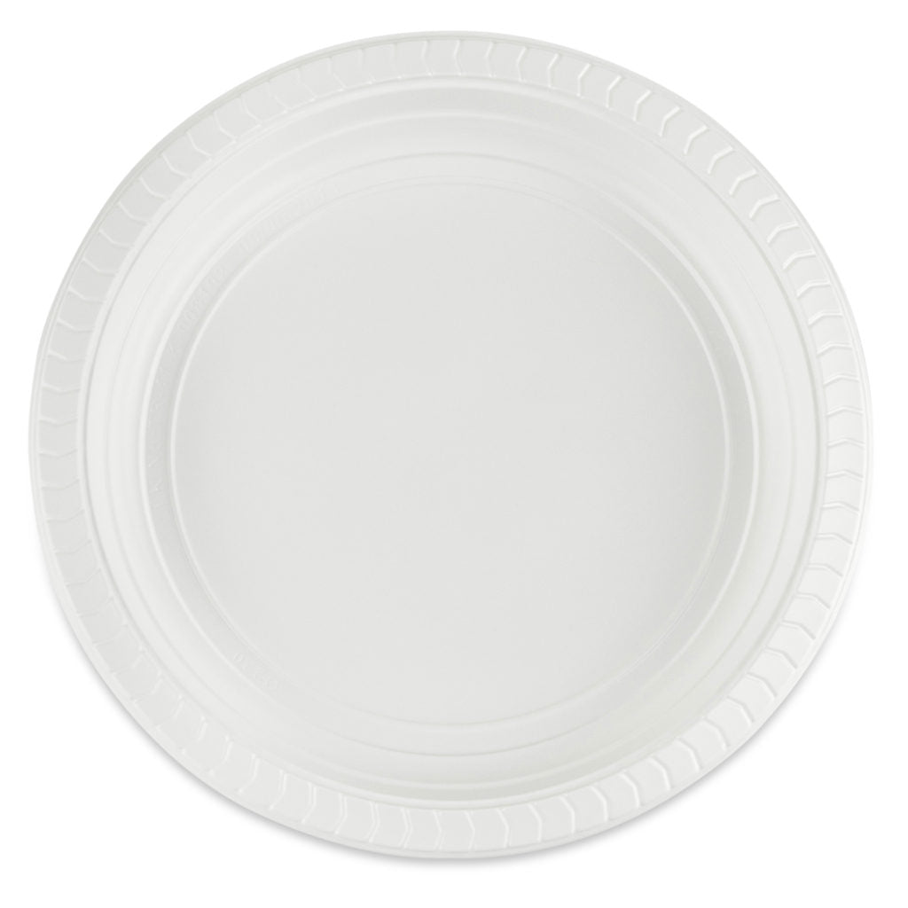 Servings Collection Microwave Safe Plates White - 100 Count - The Closeout Connection