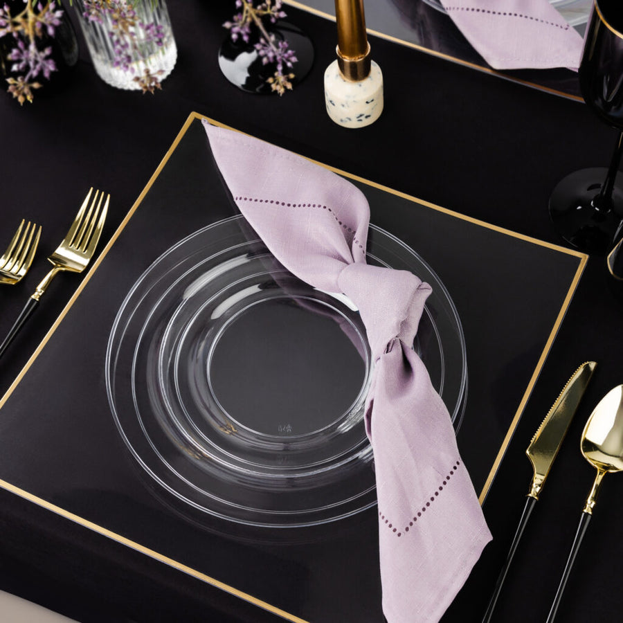 White or Clear Round Disposable Plates- 240 Count - The Closeout Connection