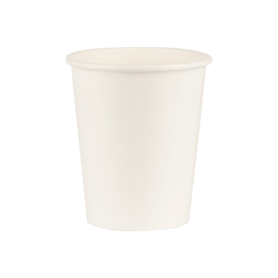 White Paper Hot Cups 8 oz - 50 Count - The Closeout Connection