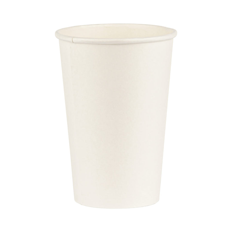 White Paper Hot Cups 8 oz - 50 Count - The Closeout Connection