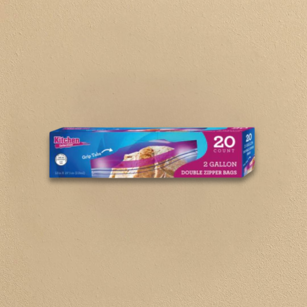 2 Gallon Grip Tab Bags - 20 Count