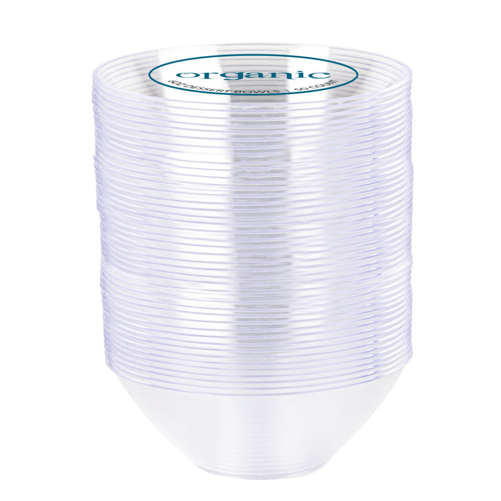 Clear Organic Collection 6oz Dessert Bowls- 50 Count