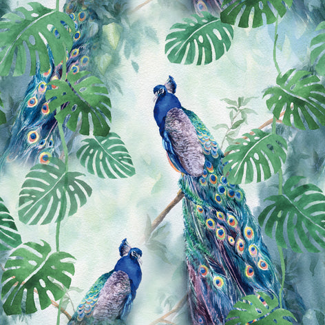 Peacock Paradise Lunch Napkin - 20 Count - The Closeout Connection