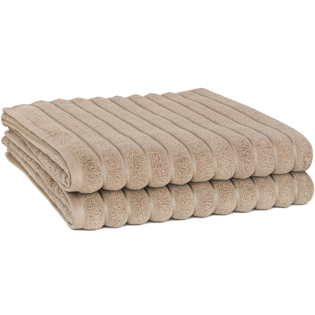 Ribbonette Taupe Bath Towel