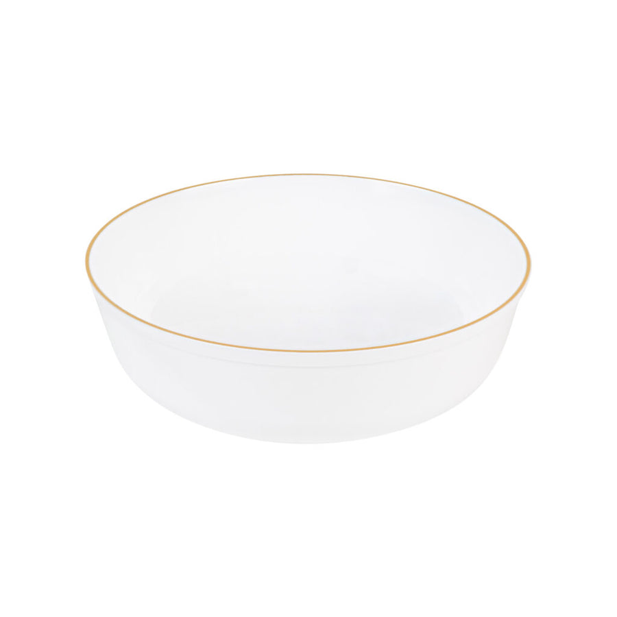 Edge Collection 16 oz Soup Bowl White/Gold Rim