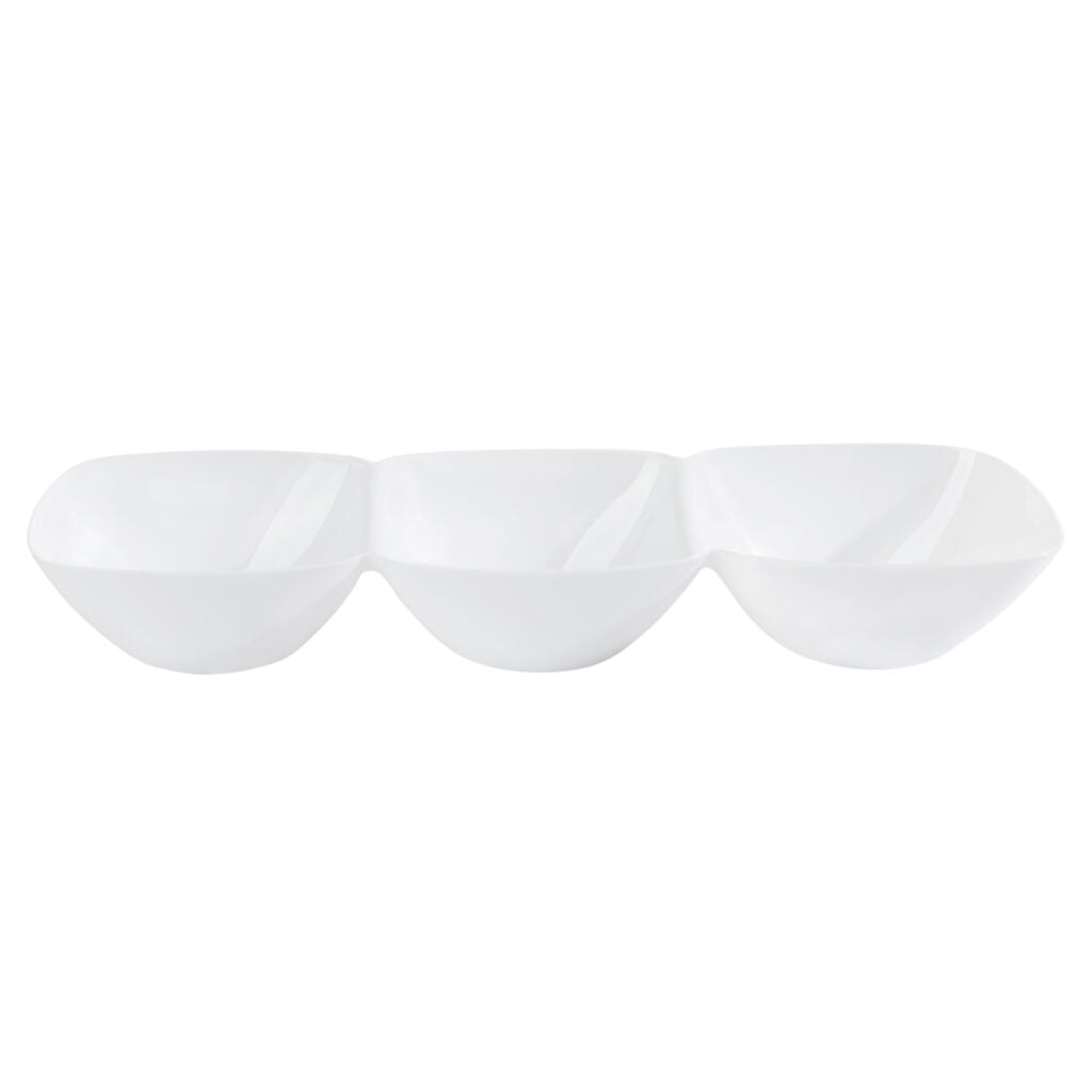 Petiteware 3 Section Bowls White - 6 Count