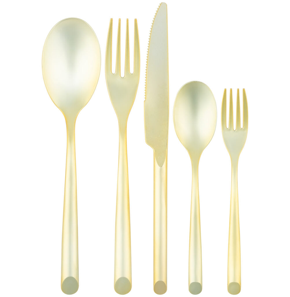 Suave Flatware Gold 5-piece place setting#Color_Gold