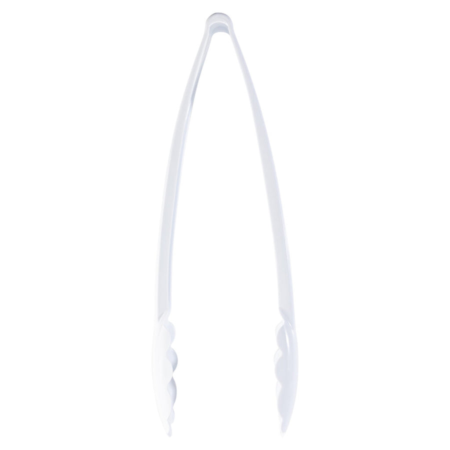 Scalloped Tongs White 12″ - 2 Count - The Closeout Connection