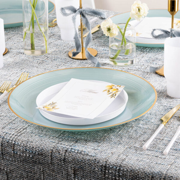 Crystal Chargers Gold Rimmed (4 count) - The Closeout Connection