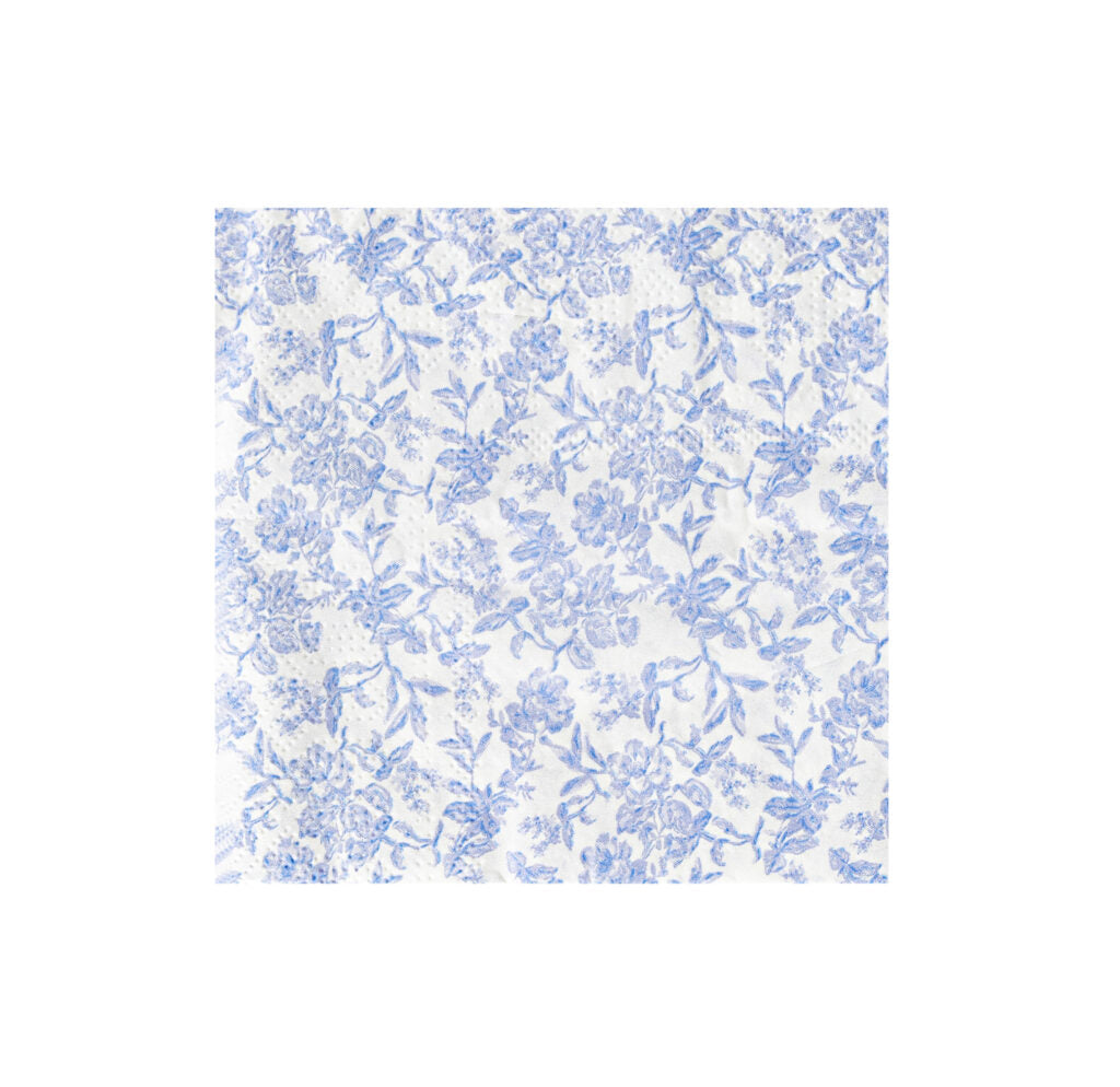 Toile Print Blue Cocktail Napkins - 40 Count