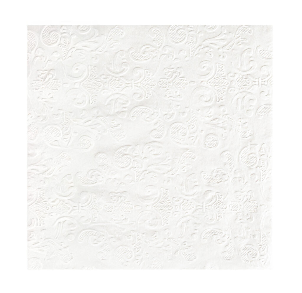 White Embossed Lunch Napkins - 40 Count