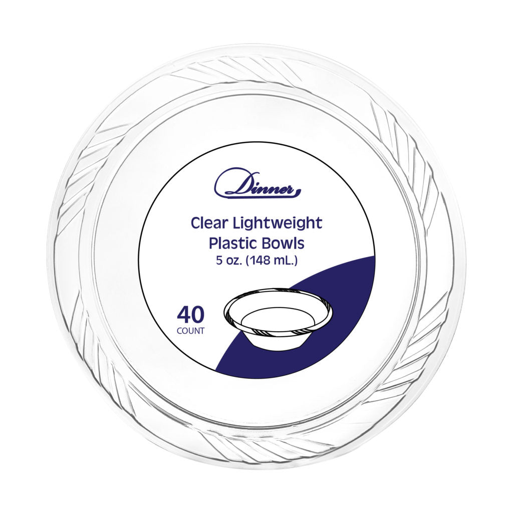 Dinner Collection Clear Bowls 5 oz - 40 Count