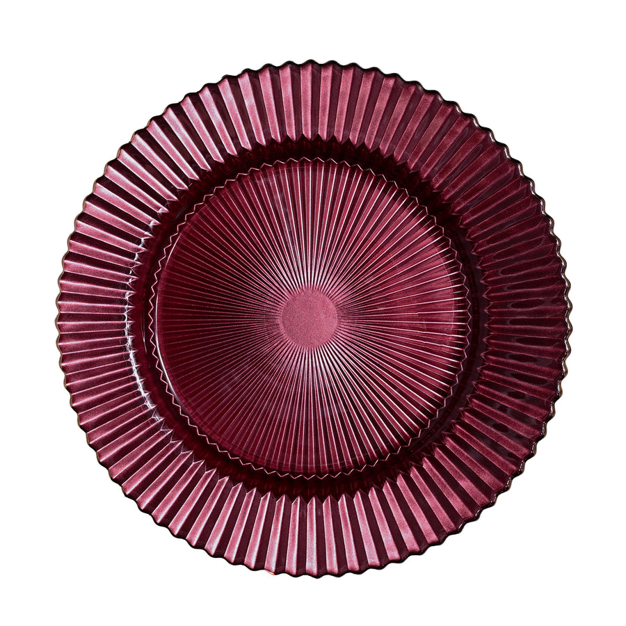 Raspberry Pleated Glass Dish Collection - The Closeout Connection