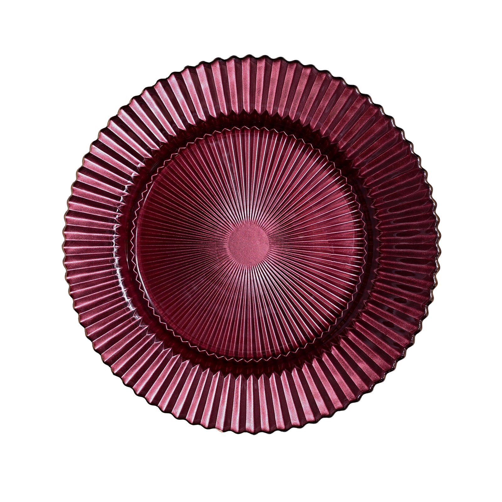 Raspberry Pleated Glass Dish Collection - The Closeout Connection
