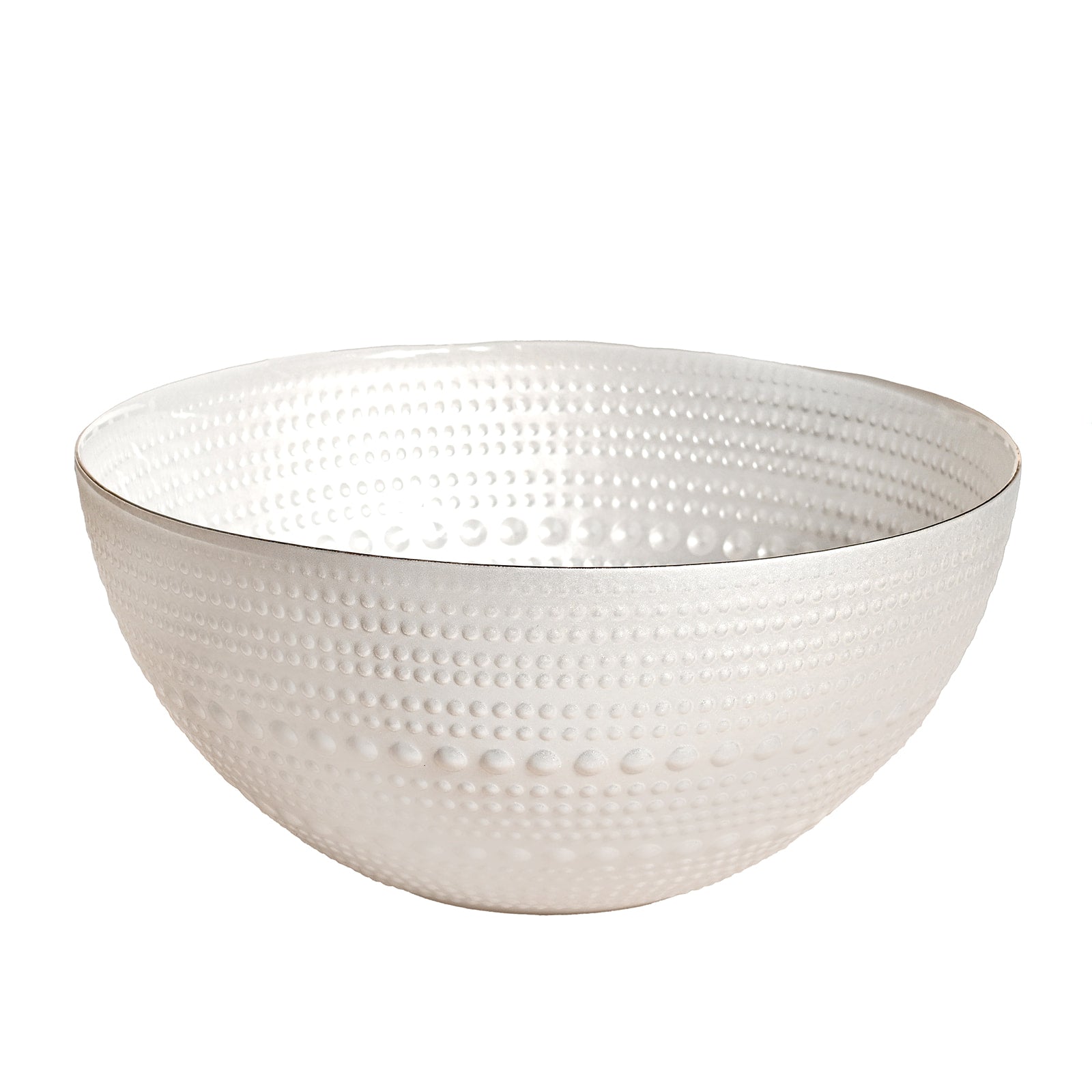 White Pearlized Beaded Glass Dish Collection - The Closeout Connection