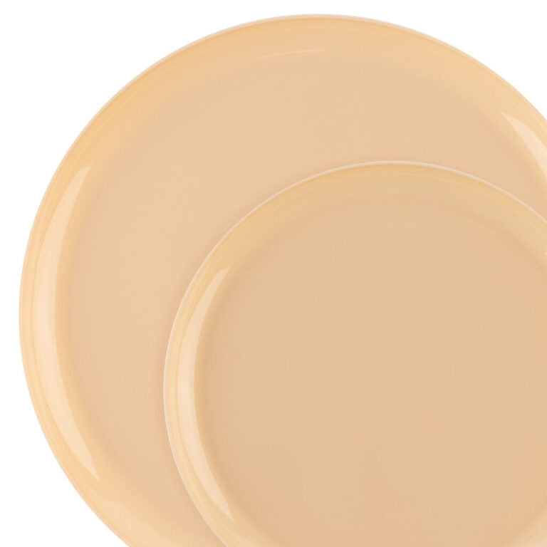Dark Beige Plates- 10 Count - The Closeout Connection