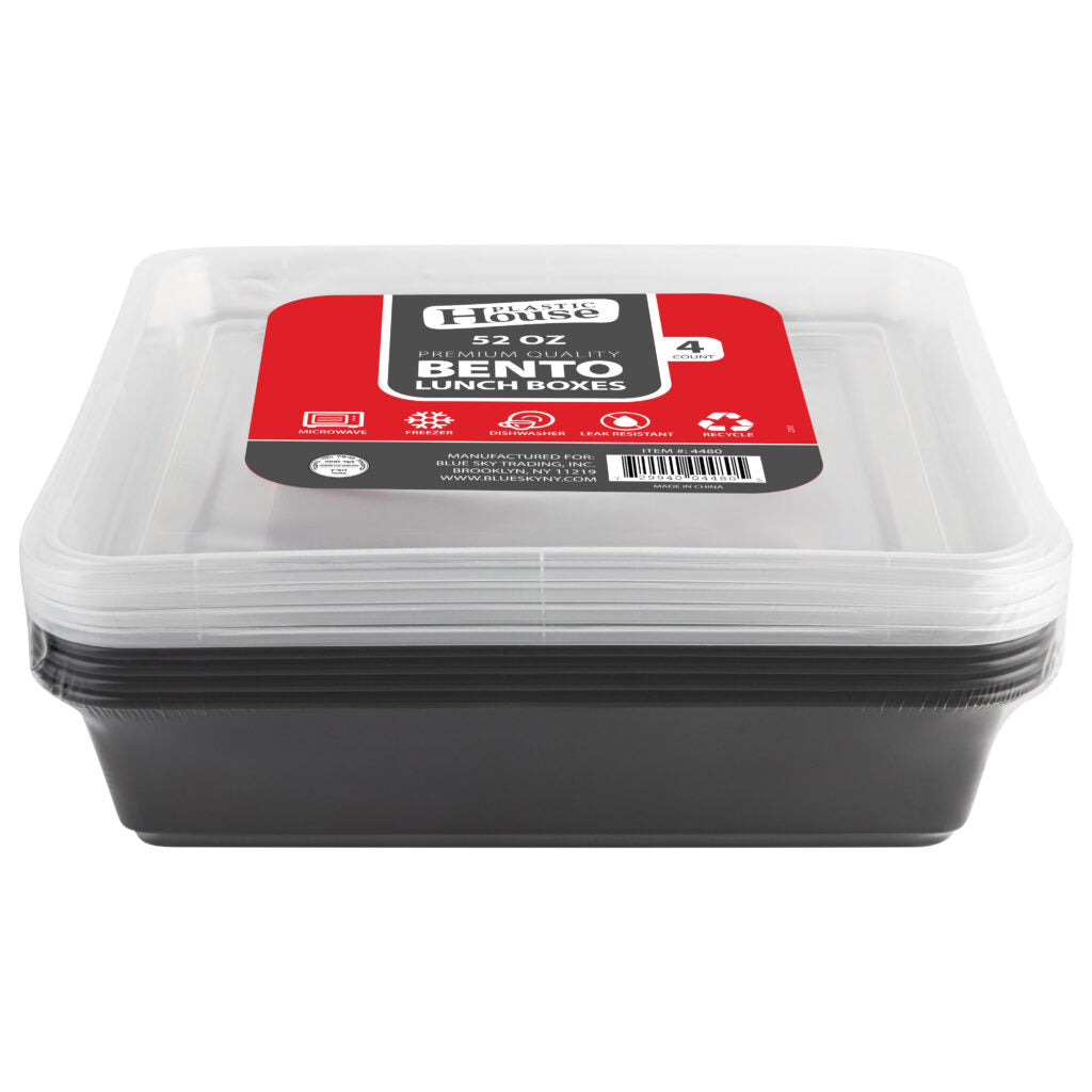 Bento Square Lunch Boxes - 4 Count