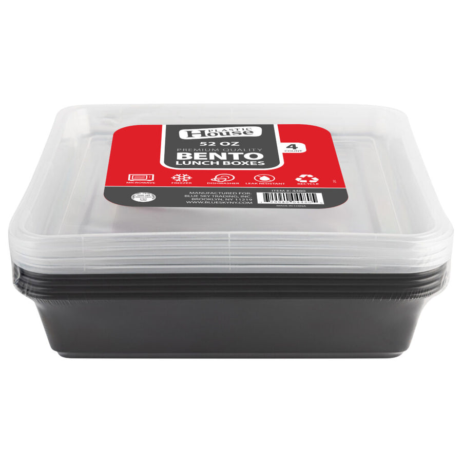 Bento Square Lunch Boxes - 4 Count - The Closeout Connection