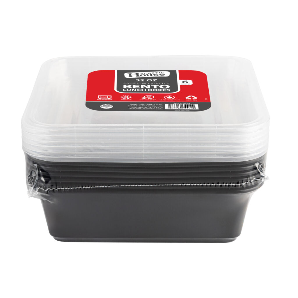 Bento Square Lunch Boxes - 6 Count
