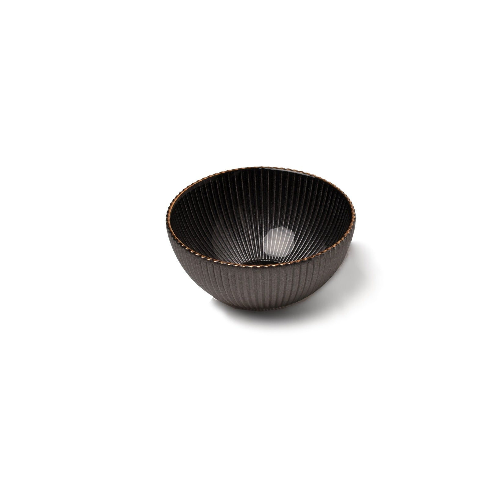 Black Metallic Painted Glass Plate