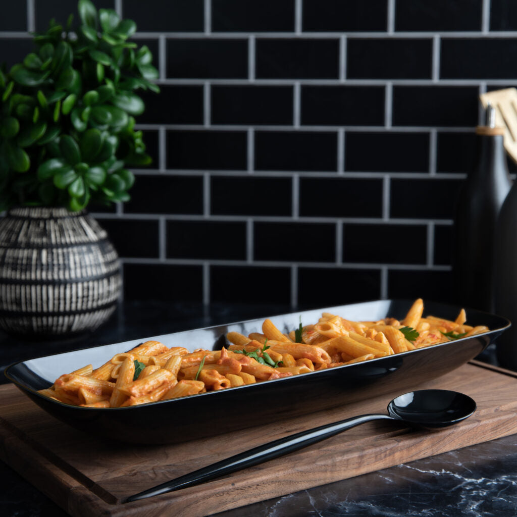 76 oz Organic Salad Bowl Rectangle with Gold Rim