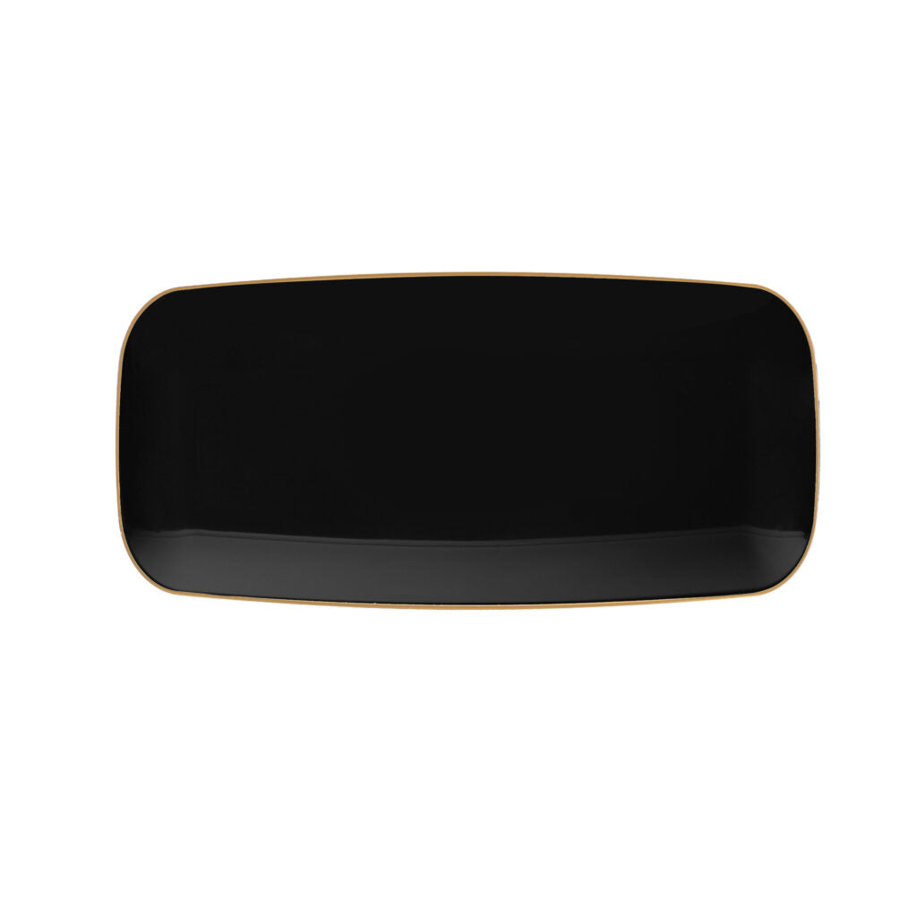 Organic Rectangle Tray 10.6″ - 2 Count - The Closeout Connection#Color_Black Gold-Tray