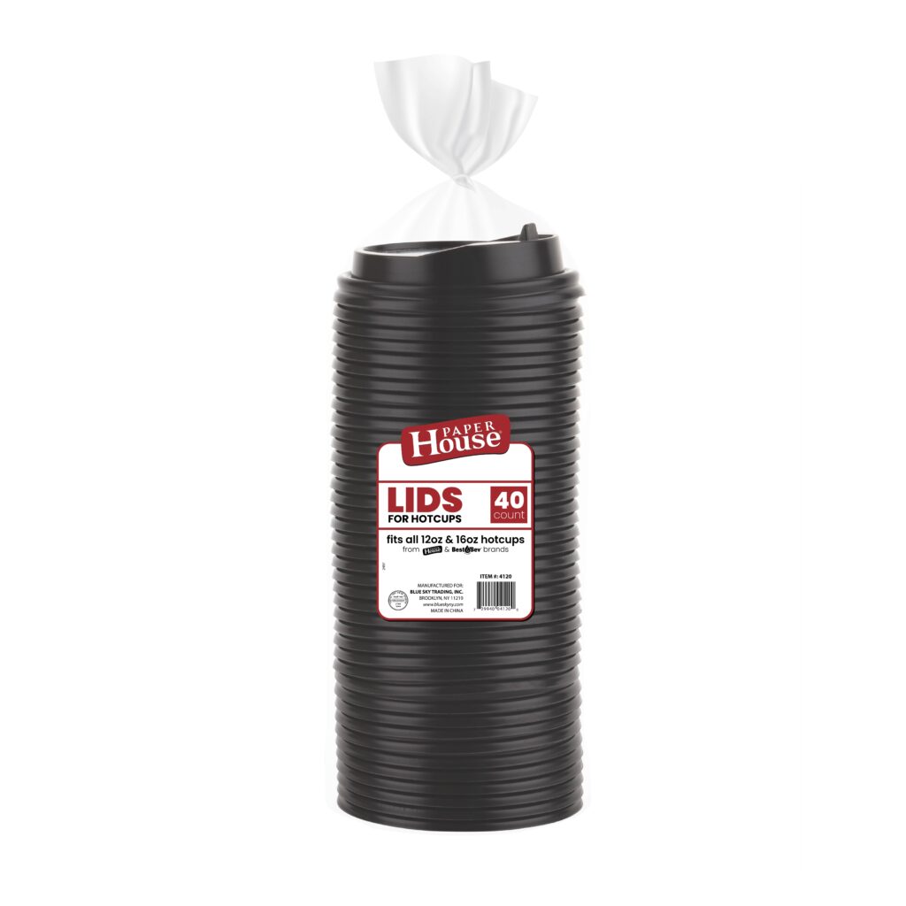 Lids for Hot Cups Black - 40 Count