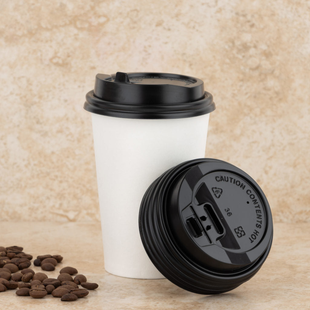 Lids for Paper Hot Cups Black - 40 Count