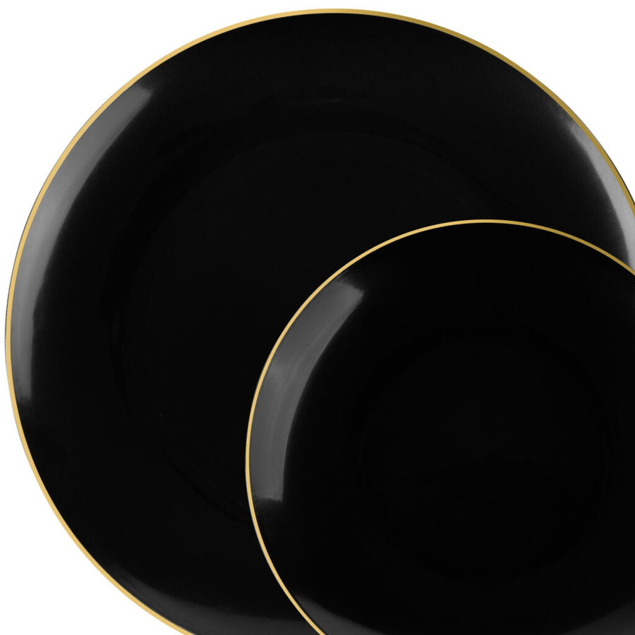 Organic Collection Black/Gold Rim - 10 Count - The Closeout Connection