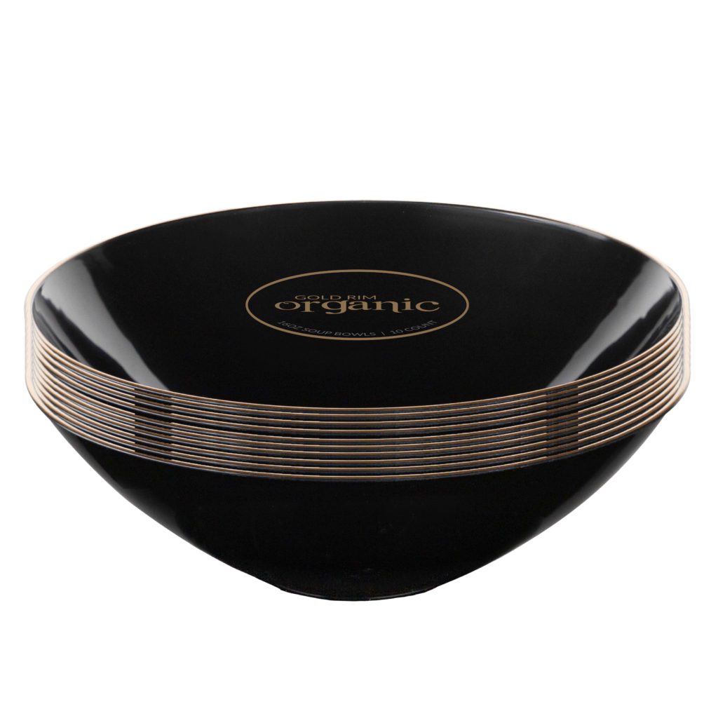Organic Collection Black/Gold Rim - 10 Count
