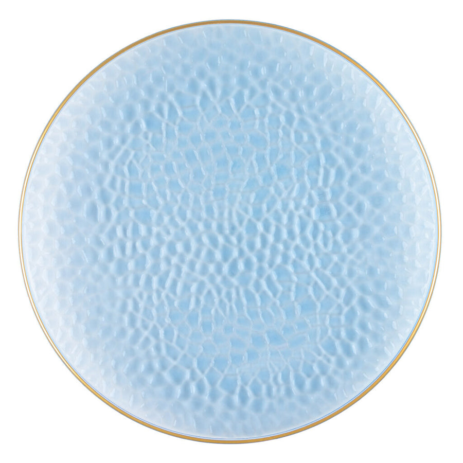 Organic Hammered Chargers with Gold Rim - 4 Count - The Closeout Connection