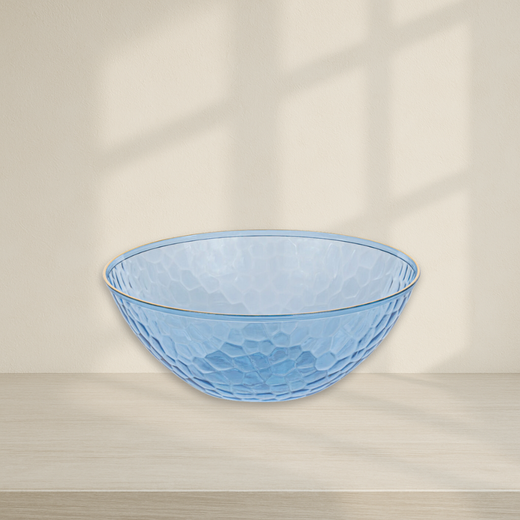 Blue/Gold Rim Soup Bowls