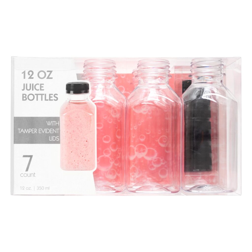 Plastic Bottles With Lids - 7 Count