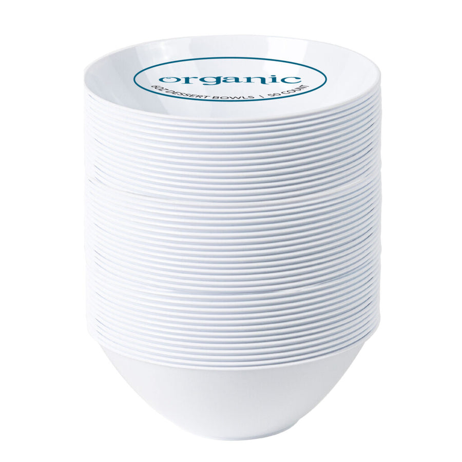 Organic White Bowl- 50 Ct - The Closeout Connection