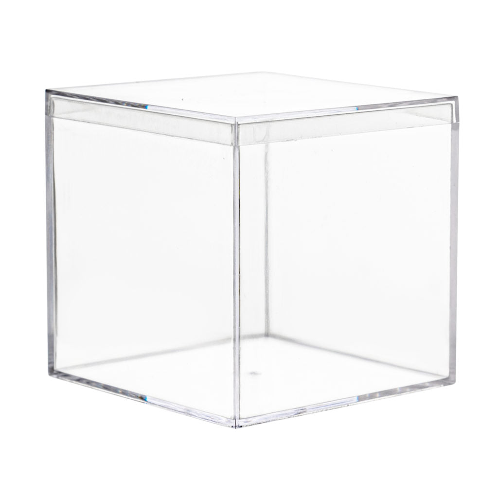 MiniWare Clear Square Boxes W/ Lids 12/4ct