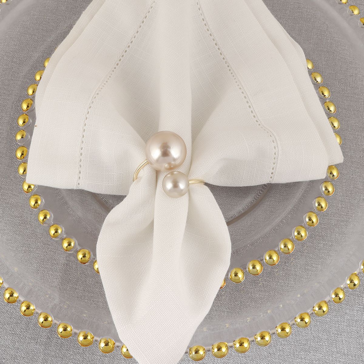 Champagne Napkin Ring - 4 Count