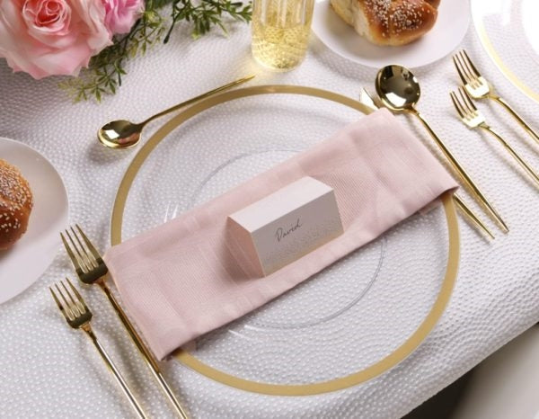Gold Rim Chargers- 4 Count - The Closeout Connection