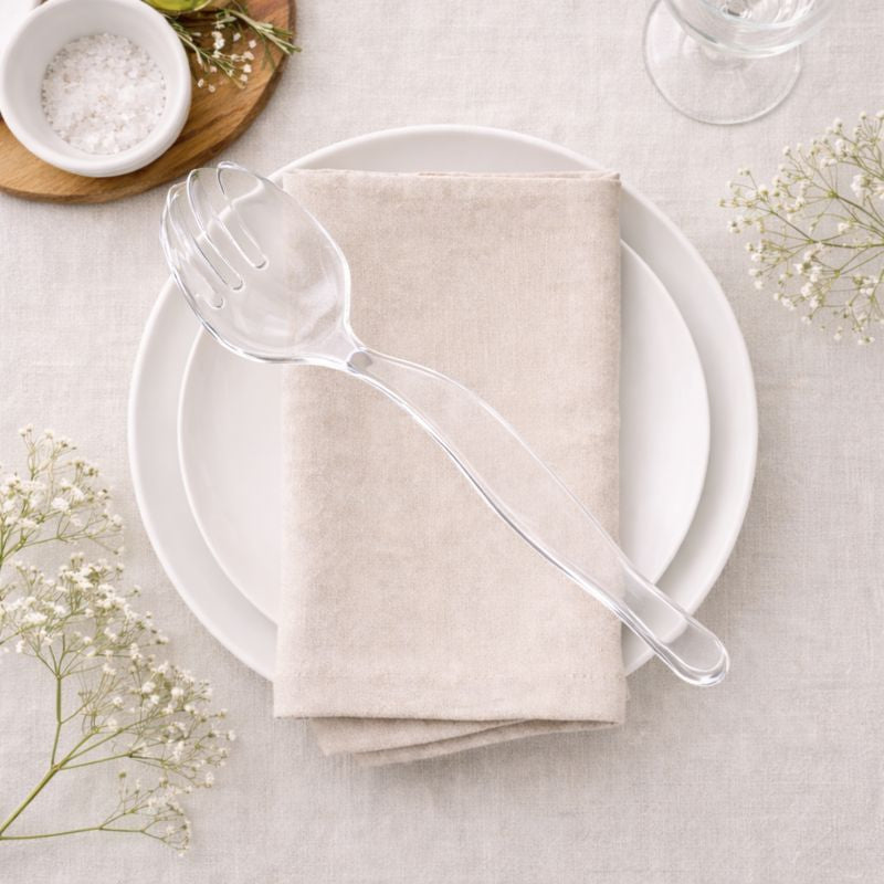 Clear Serving Fork