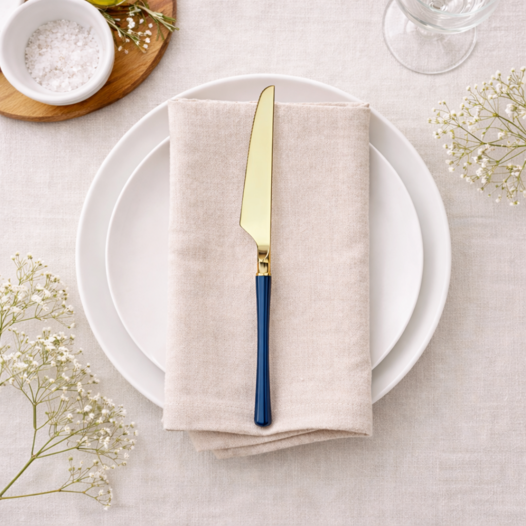 Gold and Navy Knives- 20 Count