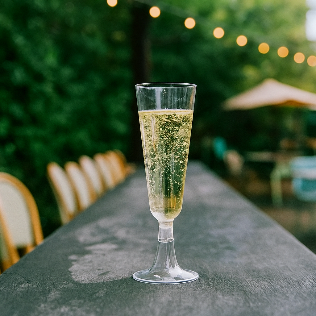 Clear Champagne Cups - The Closeout Connection