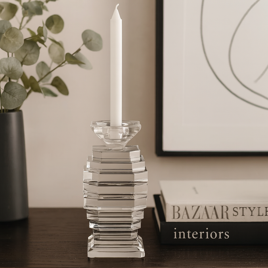 Moselle Glass Candlestick - The Closeout Connection