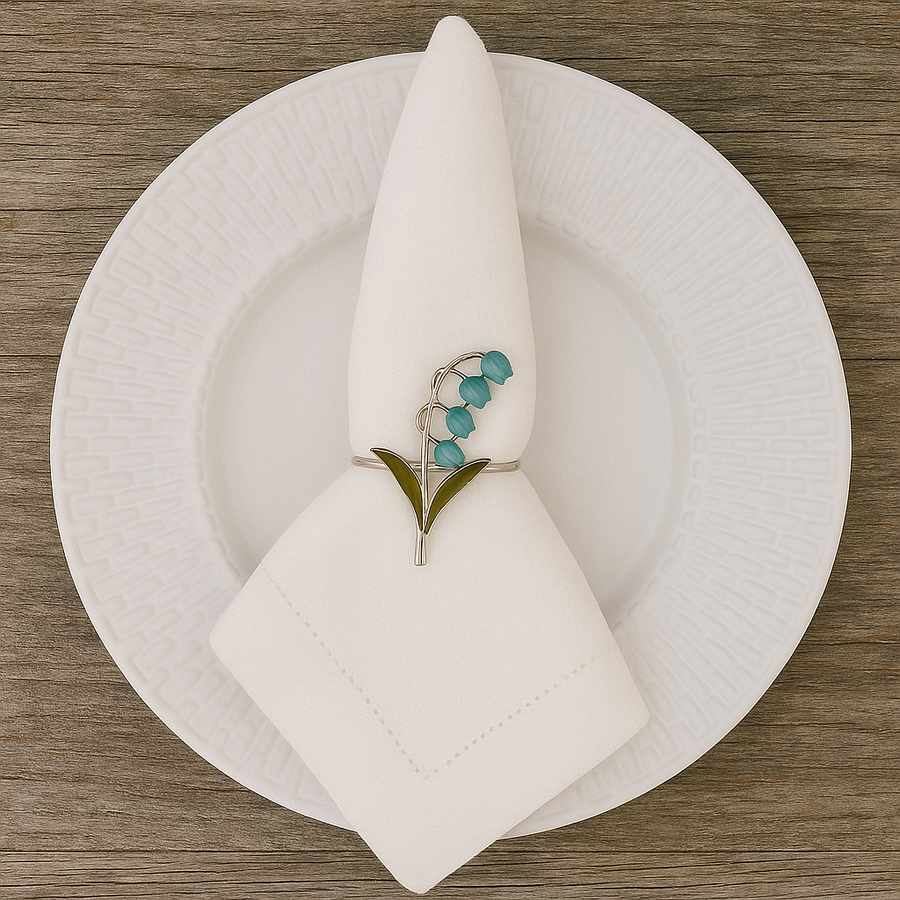 Tulip Napkin Ring - 4 Count - The Closeout Connection