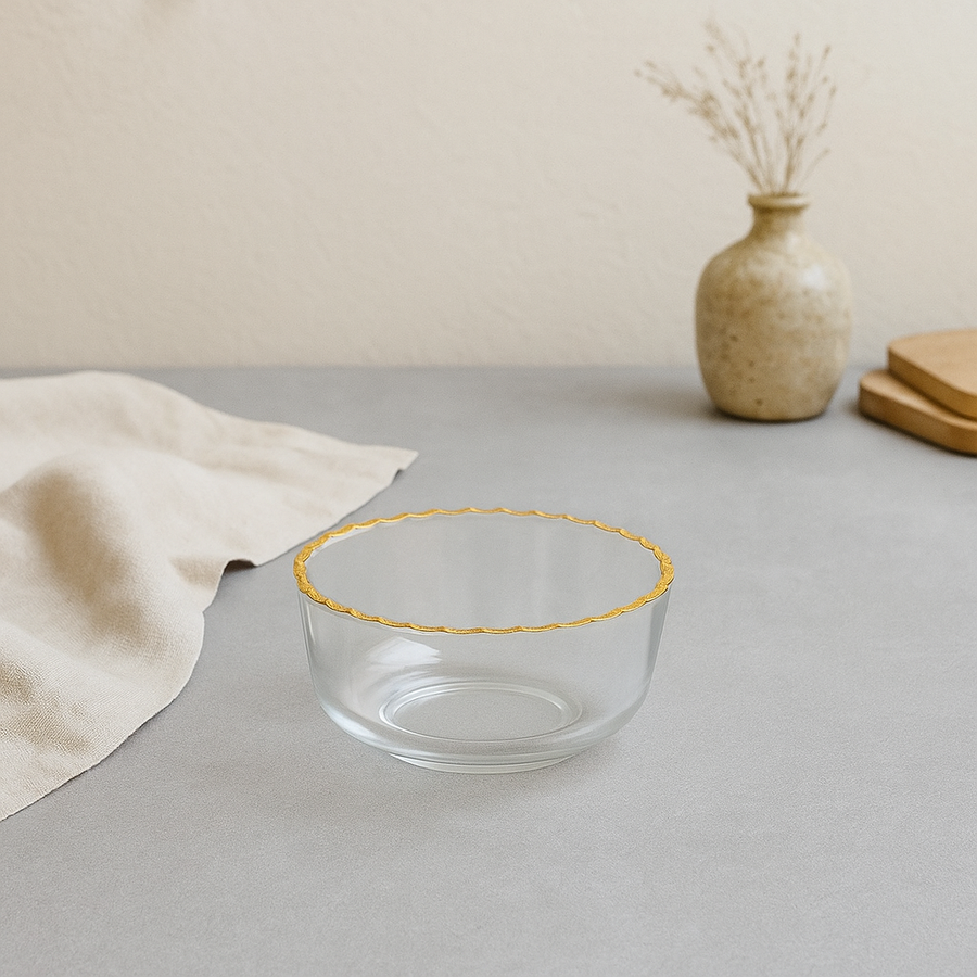 Monte Carlo Large Gold Rimmed Bowl 69oz - The Closeout Connection